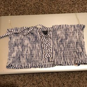 Laced up strip crop top